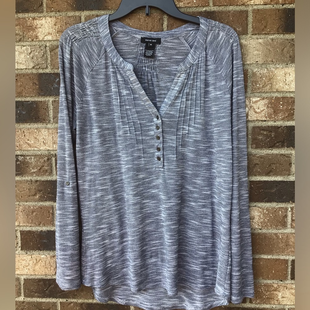 Verve ami v - neck pullover top, Sz. M
